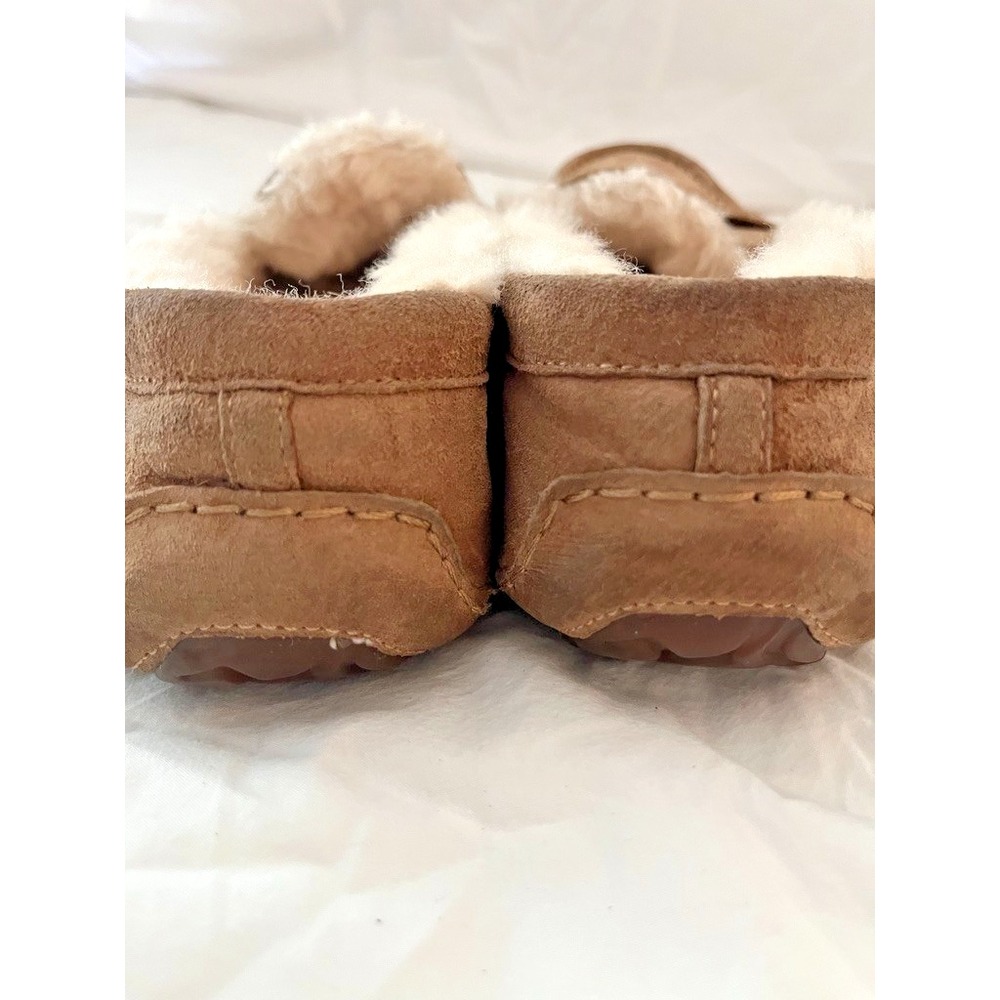 UGG Womens Sz 8 Tan Casual Slip On Moccasin Slippers Violette Sparkle - Picture 3 of 9
